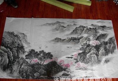书画字画国画 山水 牡丹 老虎 梅花 六尺*山水 未装裱